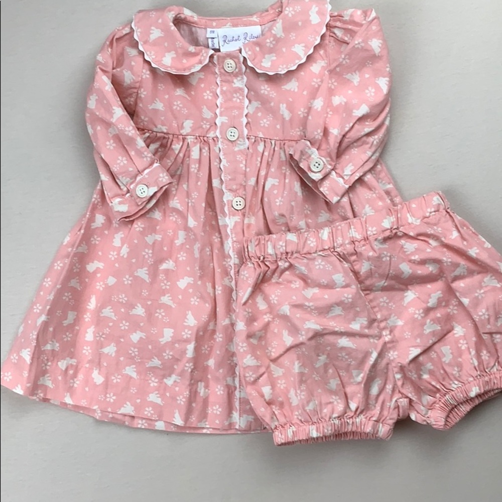 Rachel Riley Button-Front Bunny Dress